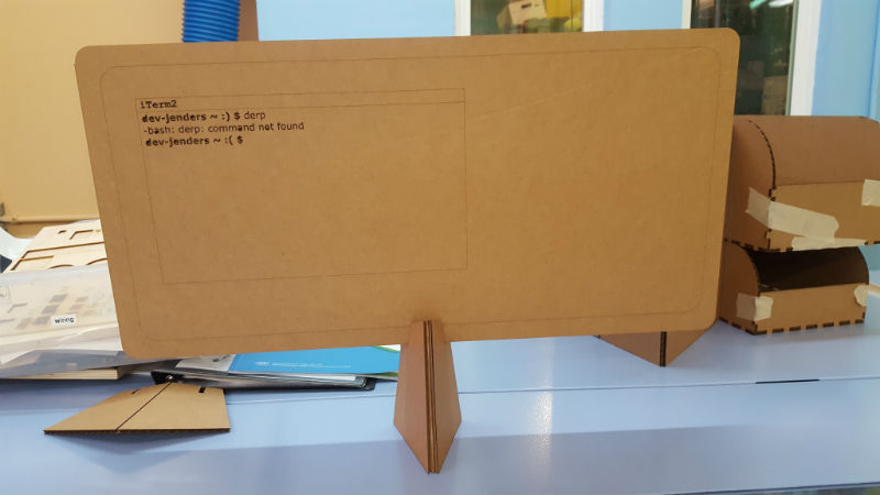 cardboard monitor