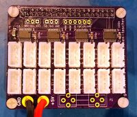 The breakout board, driving up to 16 SPI LED strips.