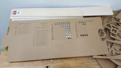 cardboard laser cutting test front side