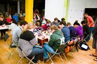 Happy hardware hackers at Circuit Hacking Monday